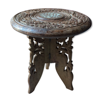 Moroccan wooden side table