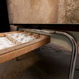 Green formica table, 1970