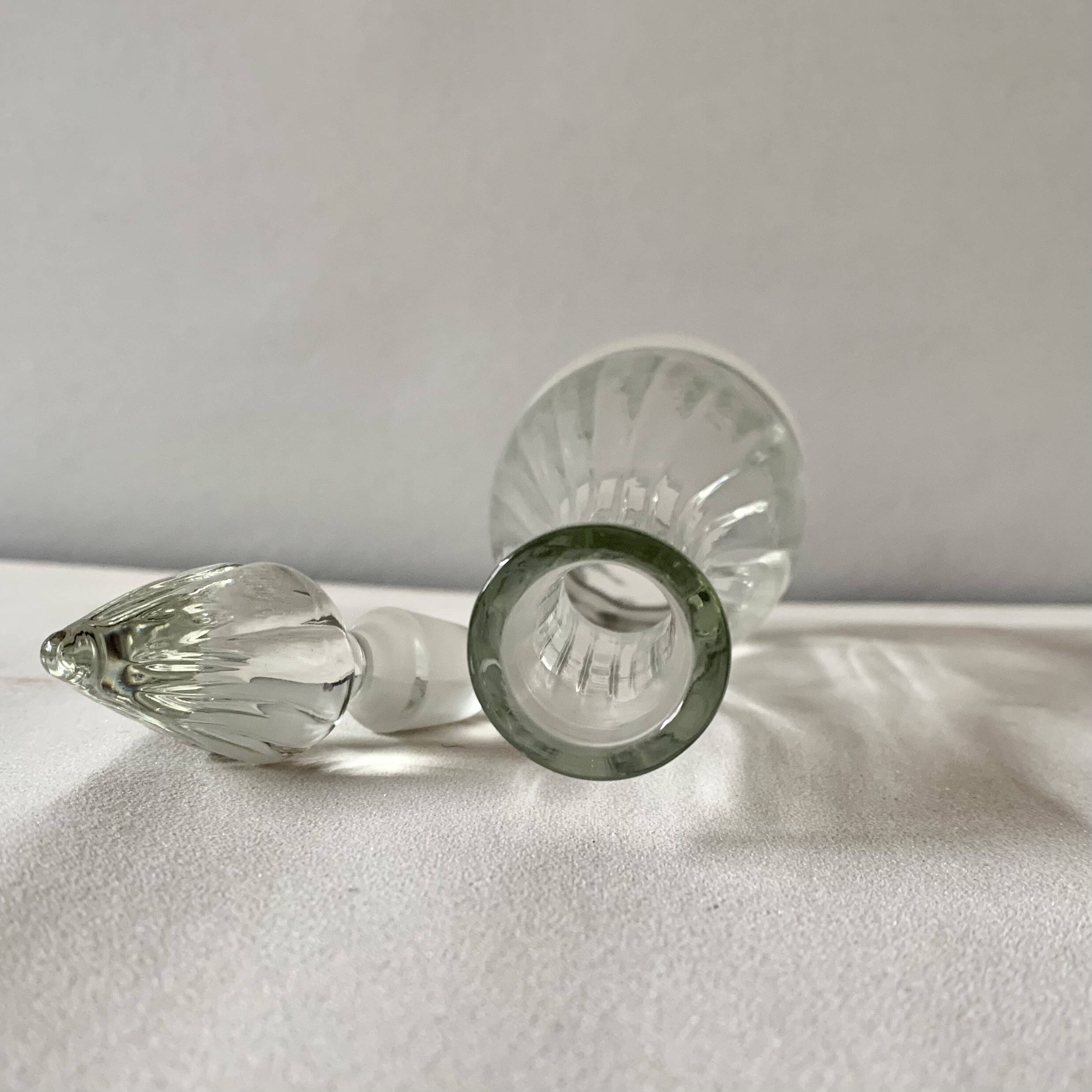 Old cut crystal liquor service