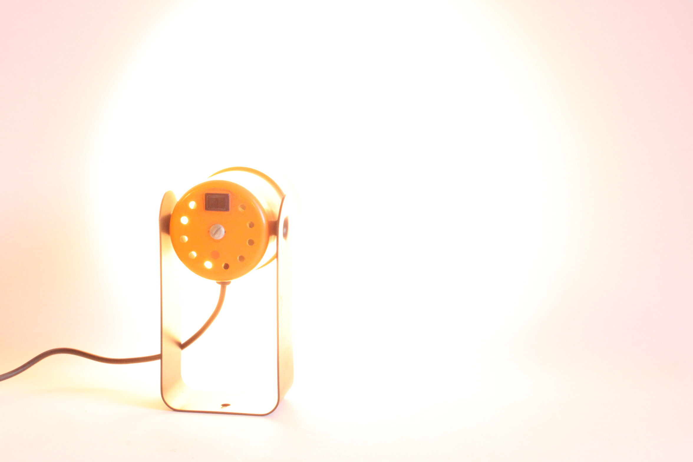 Orange table or wall lamp by karl lang for sis leuchten, germany 1976.