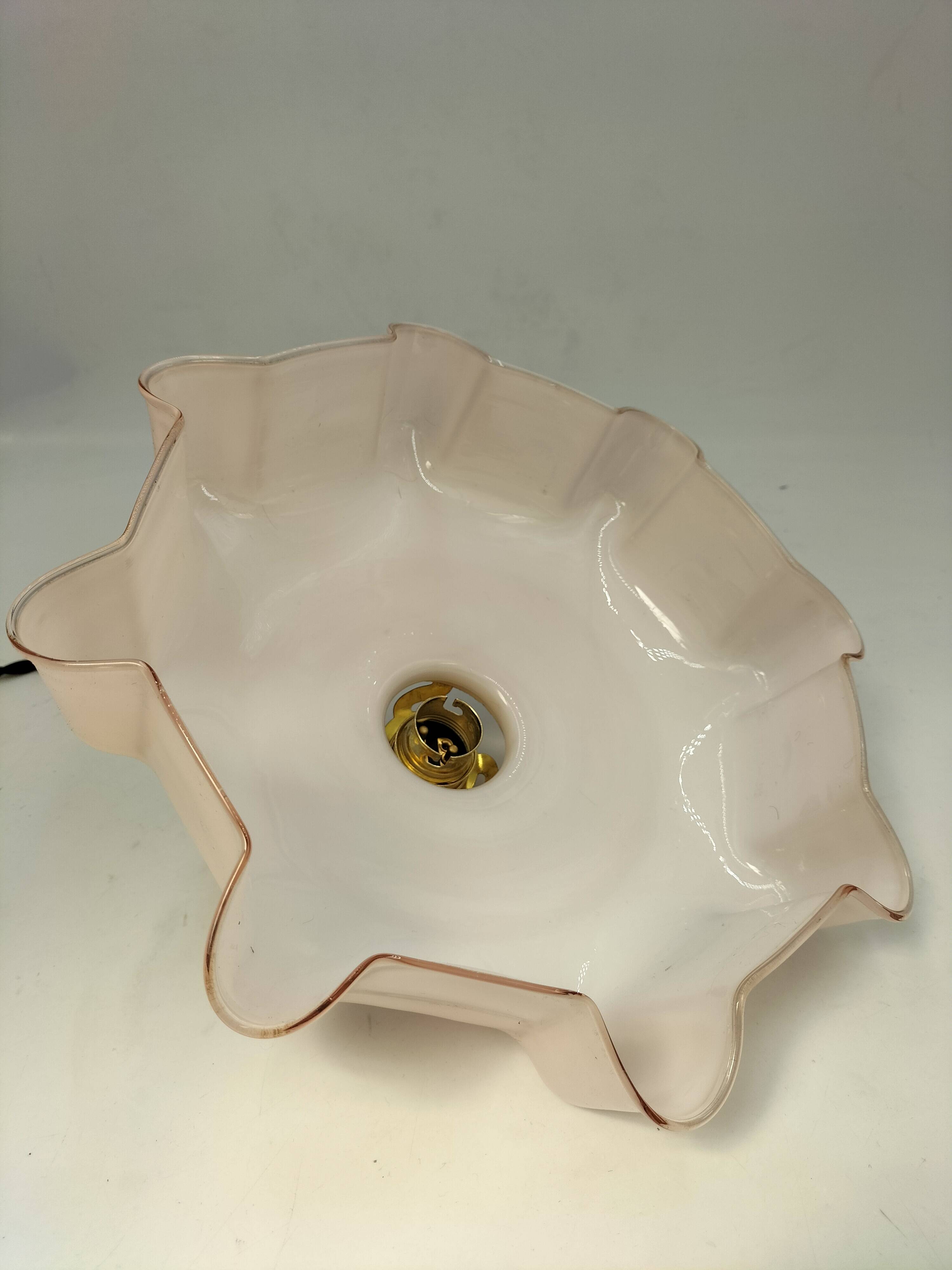 Pink opaline pendant light