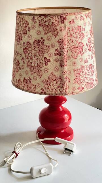 LAMPE Céramique Mûriers ANNEES 70