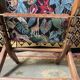 Pair of poly comfort armchairs and 1 footrest