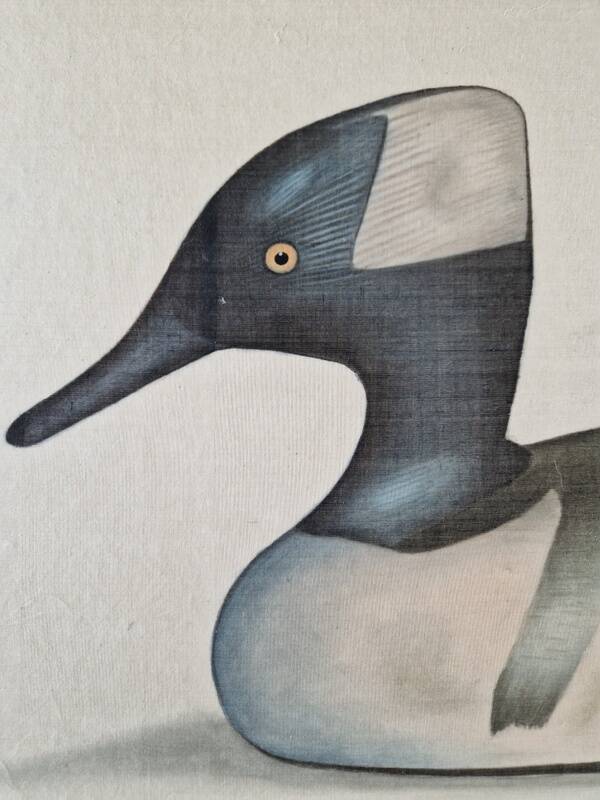 La Roche Laffitte (Born in 1943) - Watercolour drawing on fabric - Harle