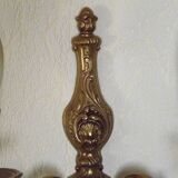 Pair of double wall sconces in bronze in traditional mid-century French style 5163