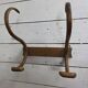Curved wooden coat rack with 2 hooks, 1920s.
