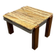 Italian 1970s coffee table in Breccia Sarda marble & steel legs – caramel tones