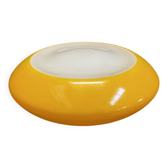 Ekilux yellow and white ceiling lamp 1970s