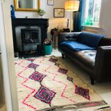 100% wool rug, handmade 225x150cm