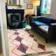 100% wool rug, handmade 225x150cm