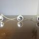 Coat holder 3 white and chrome patères 50s