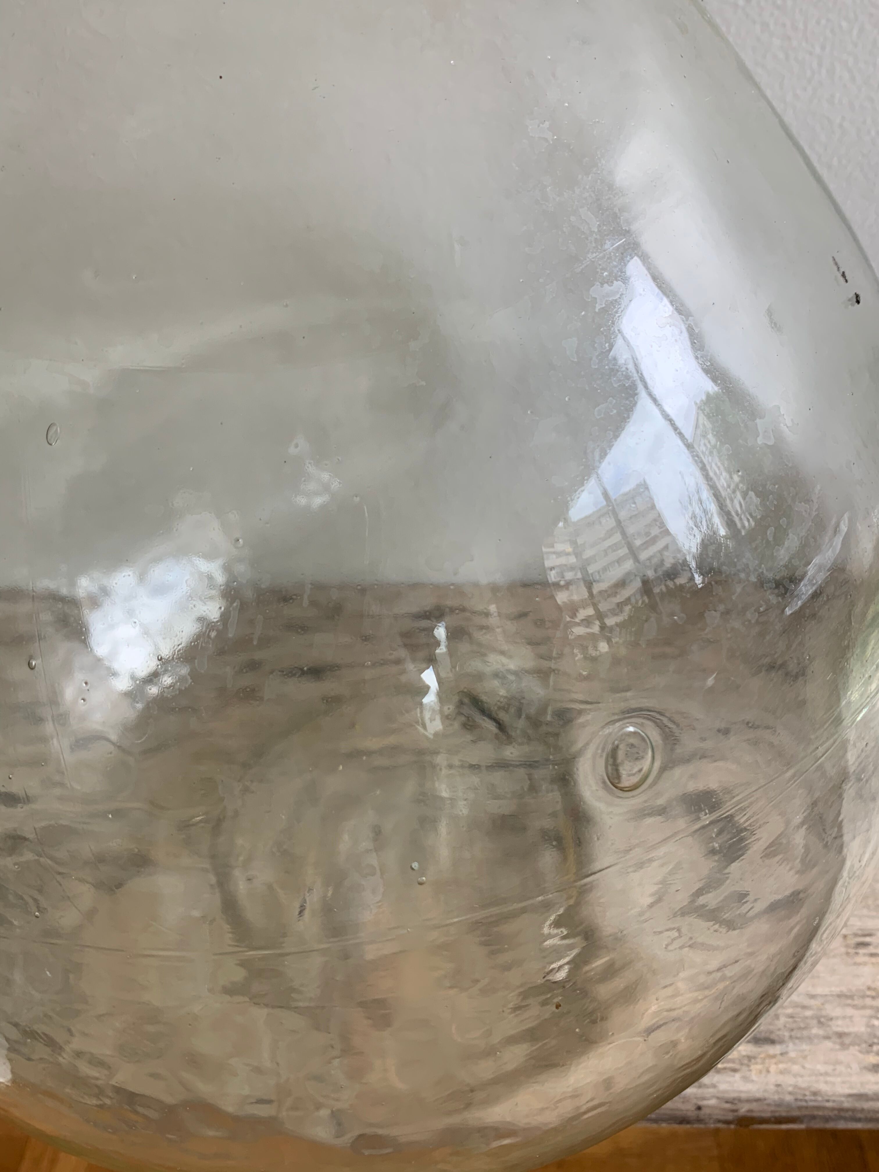 Dame-jeanne ancienne en verre transparent 15 litres