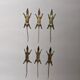 African art bronze crocodile knife holder, handcrafted