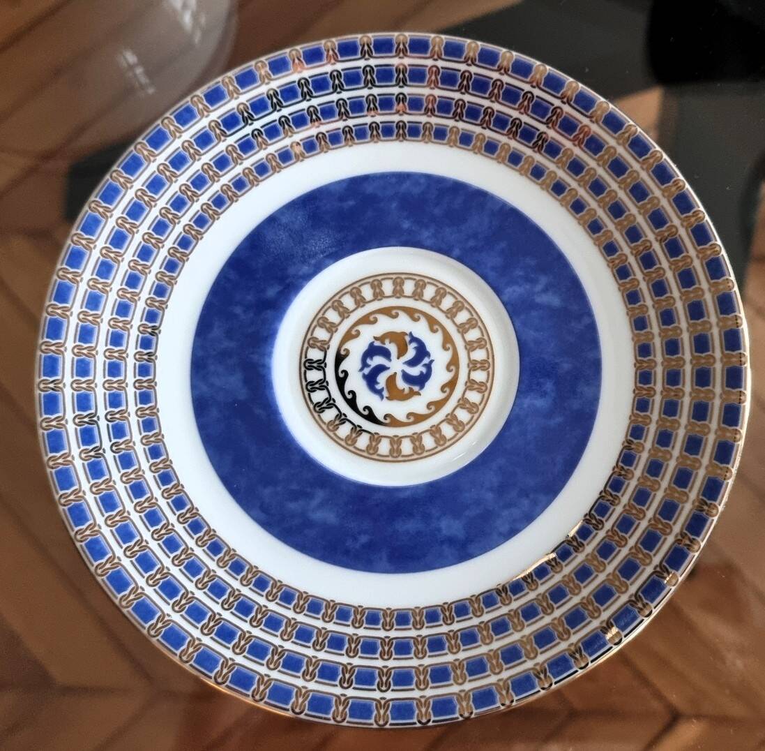 Service à café/thé Christofle Océana Bleu, porcelaine de Limoges