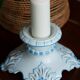 White and blue ceramic chandelier from the 20th century, France, 1960s.