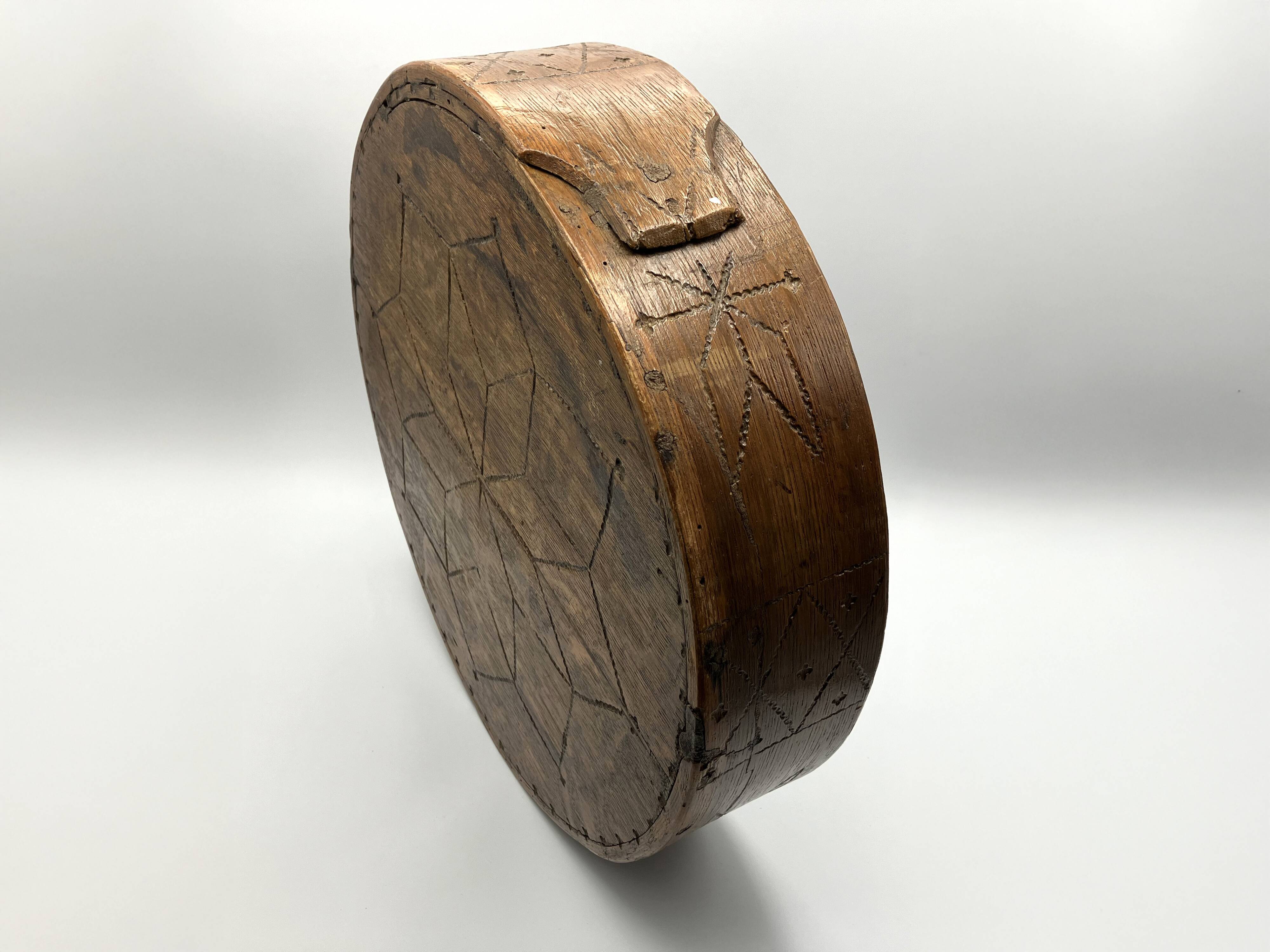 Antique Swedish Bentwood Box with Lid • Folk Art
