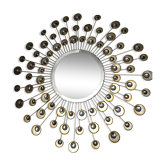 Sun mirror 80cm x 80cm rhinestones and metal