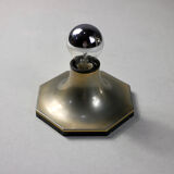 Suite of 11 octagonal brass wall lamps by Motoko Ishii