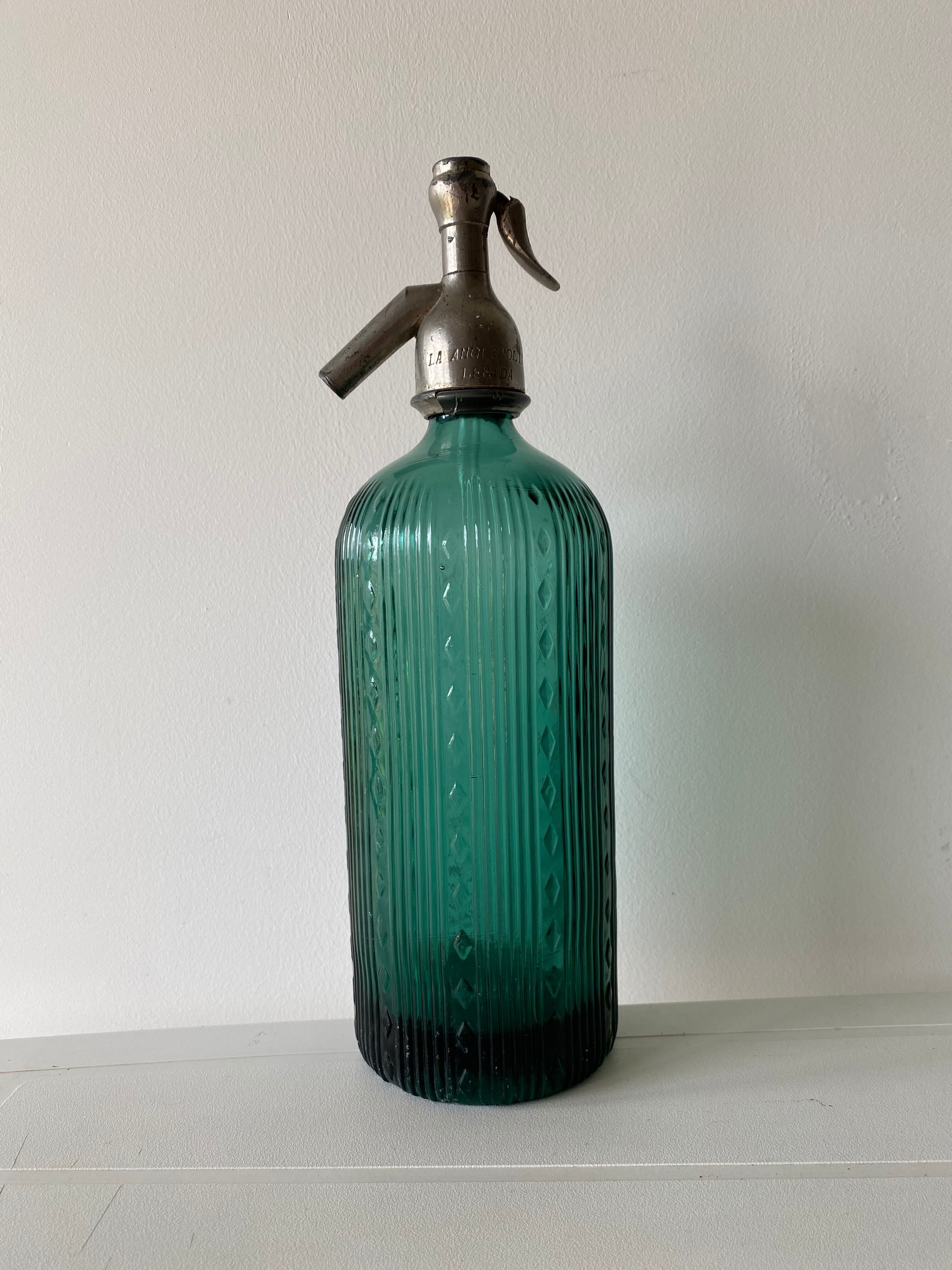 Old green siphon Lerida Spain