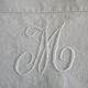 Drap ancien monogrammé:330x225cm