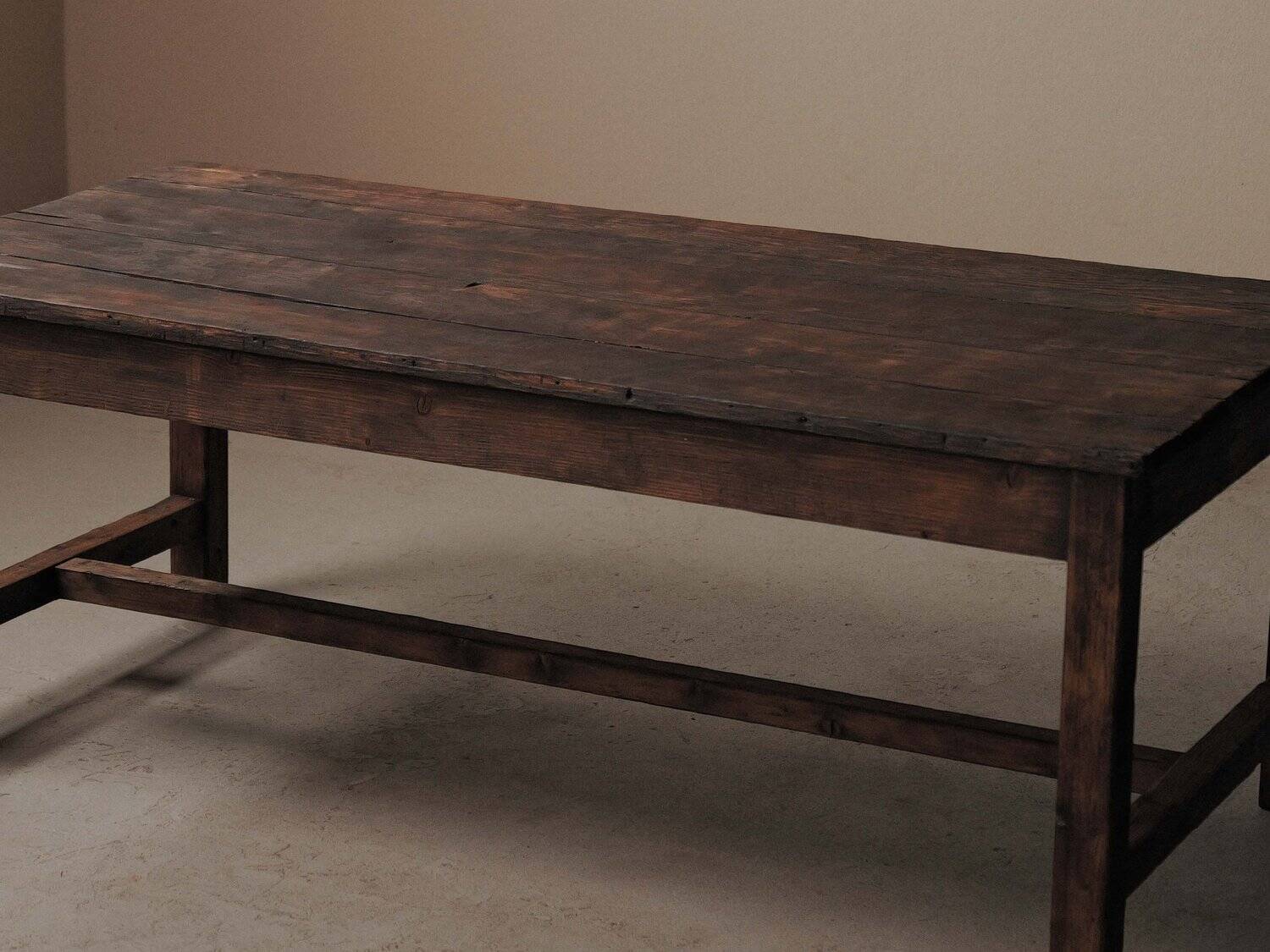 Farm table in solid pine, around 1900