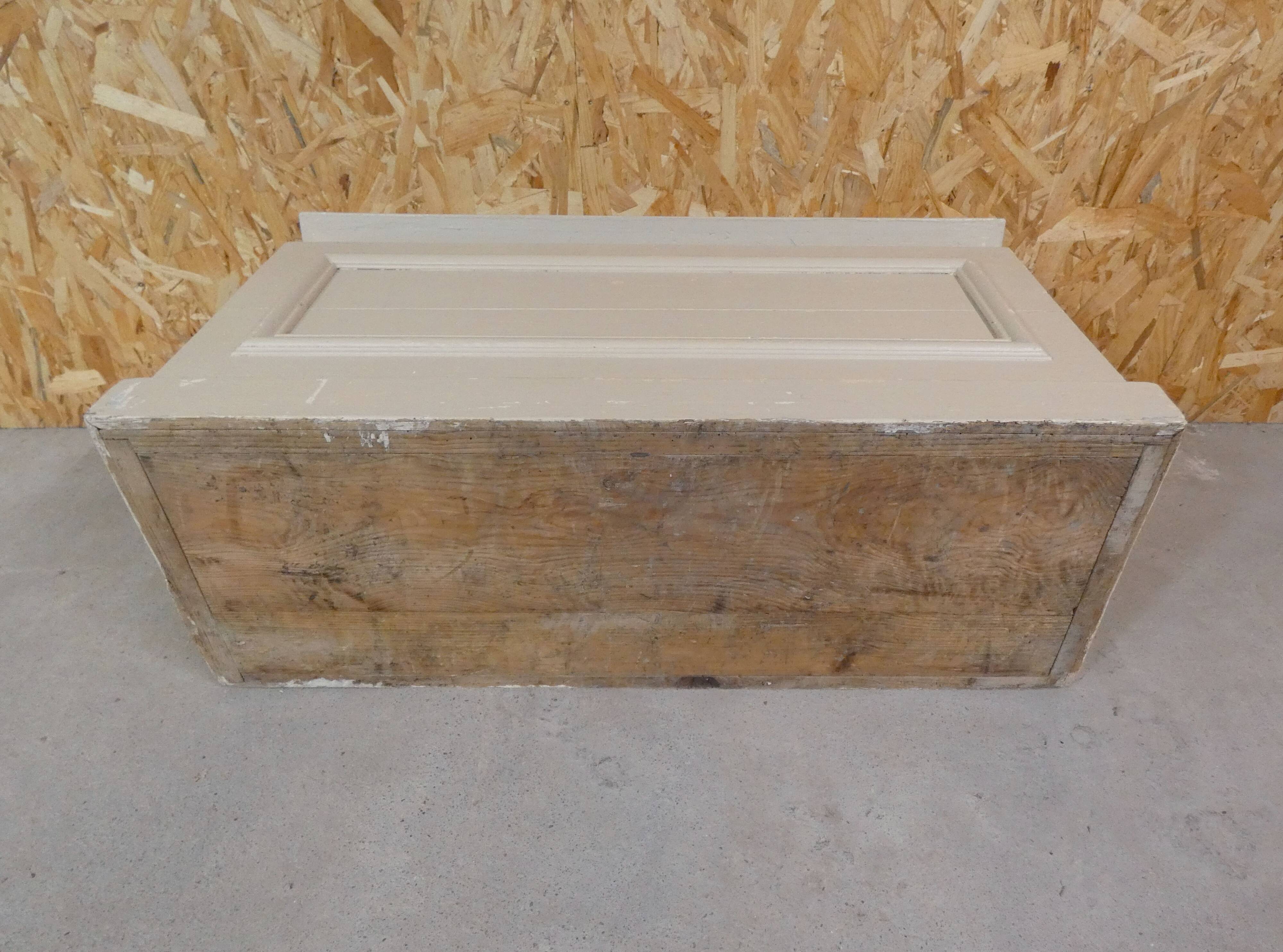 old solid wood bench chest