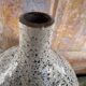 Speckled blue glazed stoneware vase – Vintage handmade ceramics – 28 cm