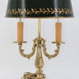 Golden bronze water bottle lampshade in sheet metal