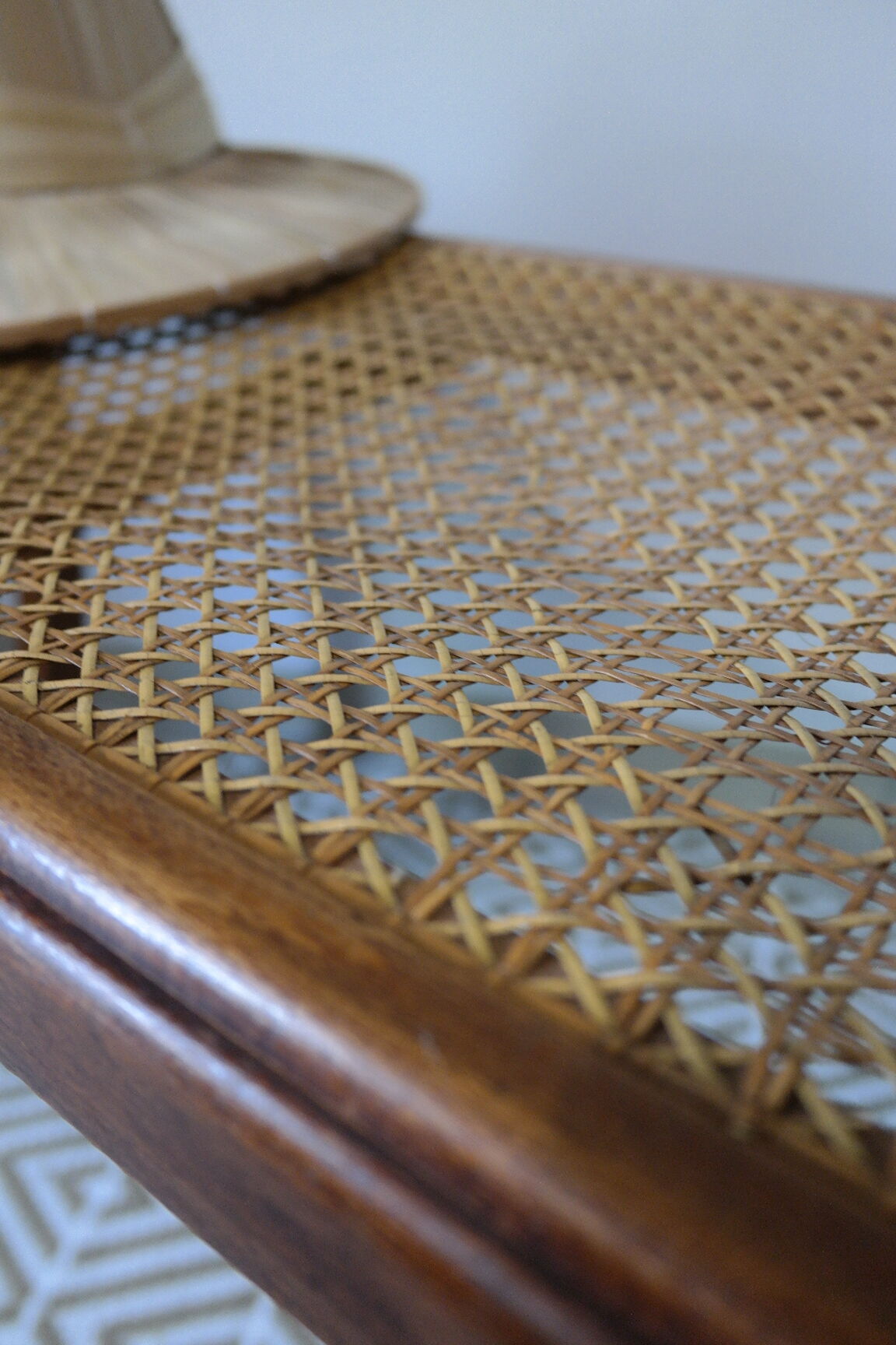 Vintage boat deck bench and canning