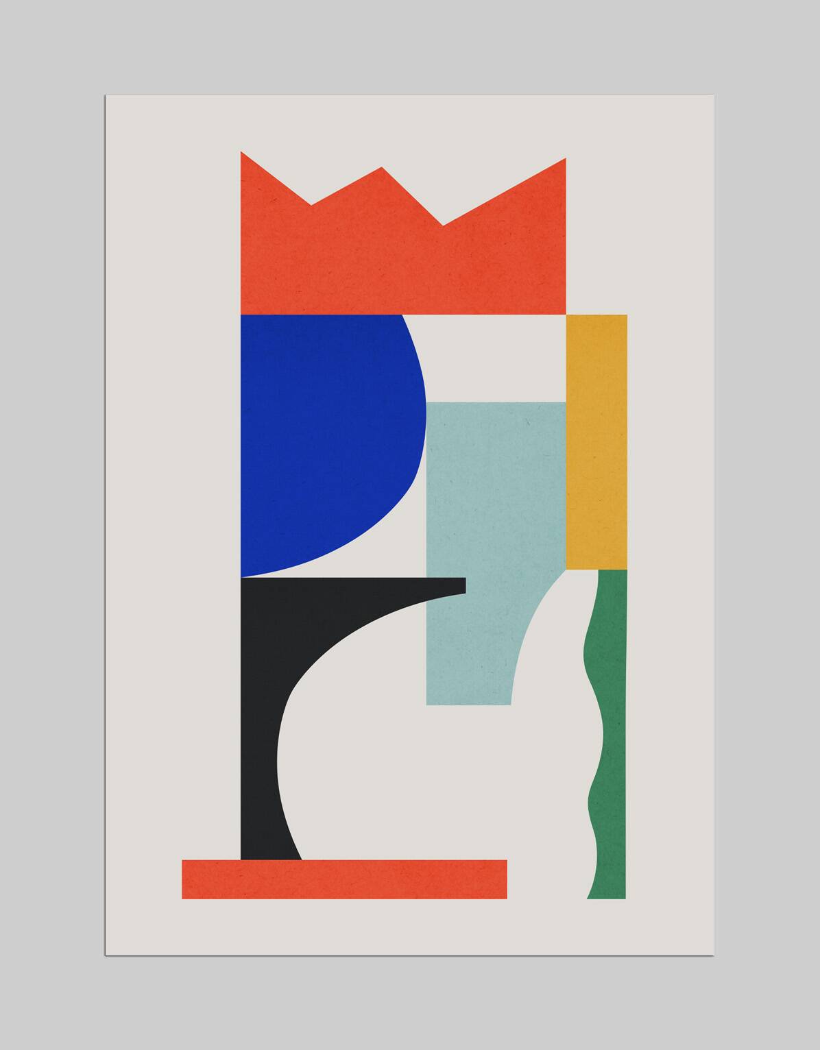 4 impressions d’art géométriques colorées