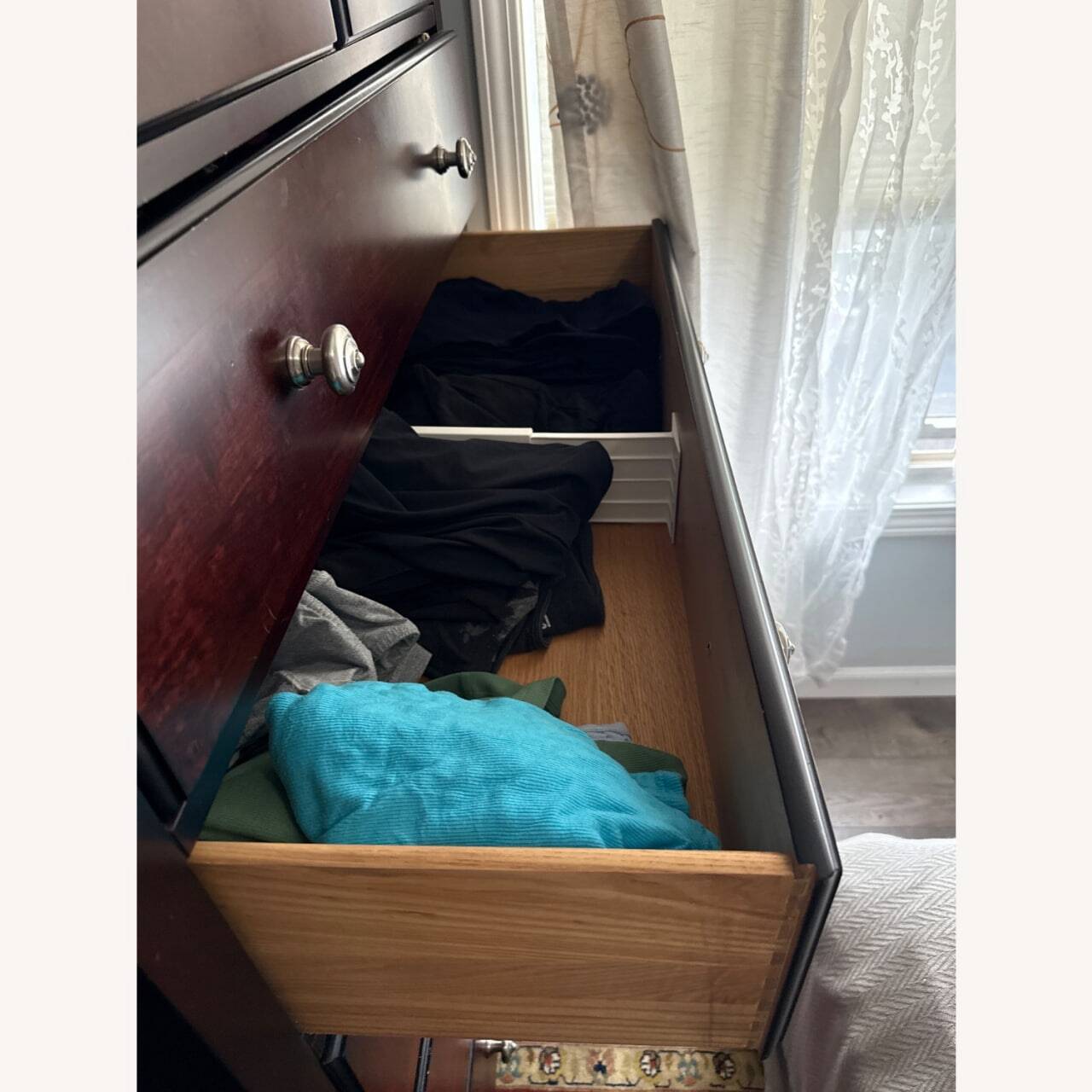 Macy's Murray dark brown wooden chest of drawers