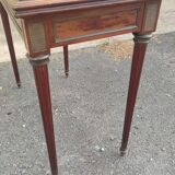 Game table in dappled Cuban mahogany and bronze, Napoleon III period circa 1870