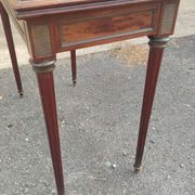 Game table in pommeled Cuban mahogany and bronze, Napoleon III period, circa 1870