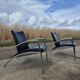 Set 2 postmodern tubular Sit easy chair Kebe Denmark 1980s