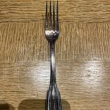 12 large silver metal forks