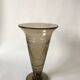engraved smoked glass vase from the 60s