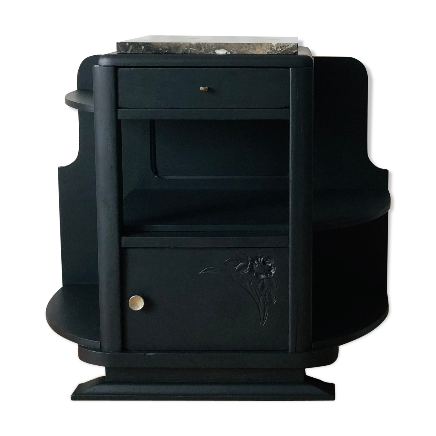 Black Art Deco Bedside