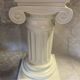 Elegant Pedestal Column in Hardened Plaster with Ionic Volute Capital