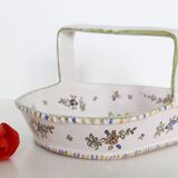 Panier en céramique de Martres Tolosane, peint à la main