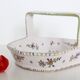 Ceramic basket of Martres Tolosane, hand painted