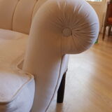 White upholstered sofa Napoleon III style