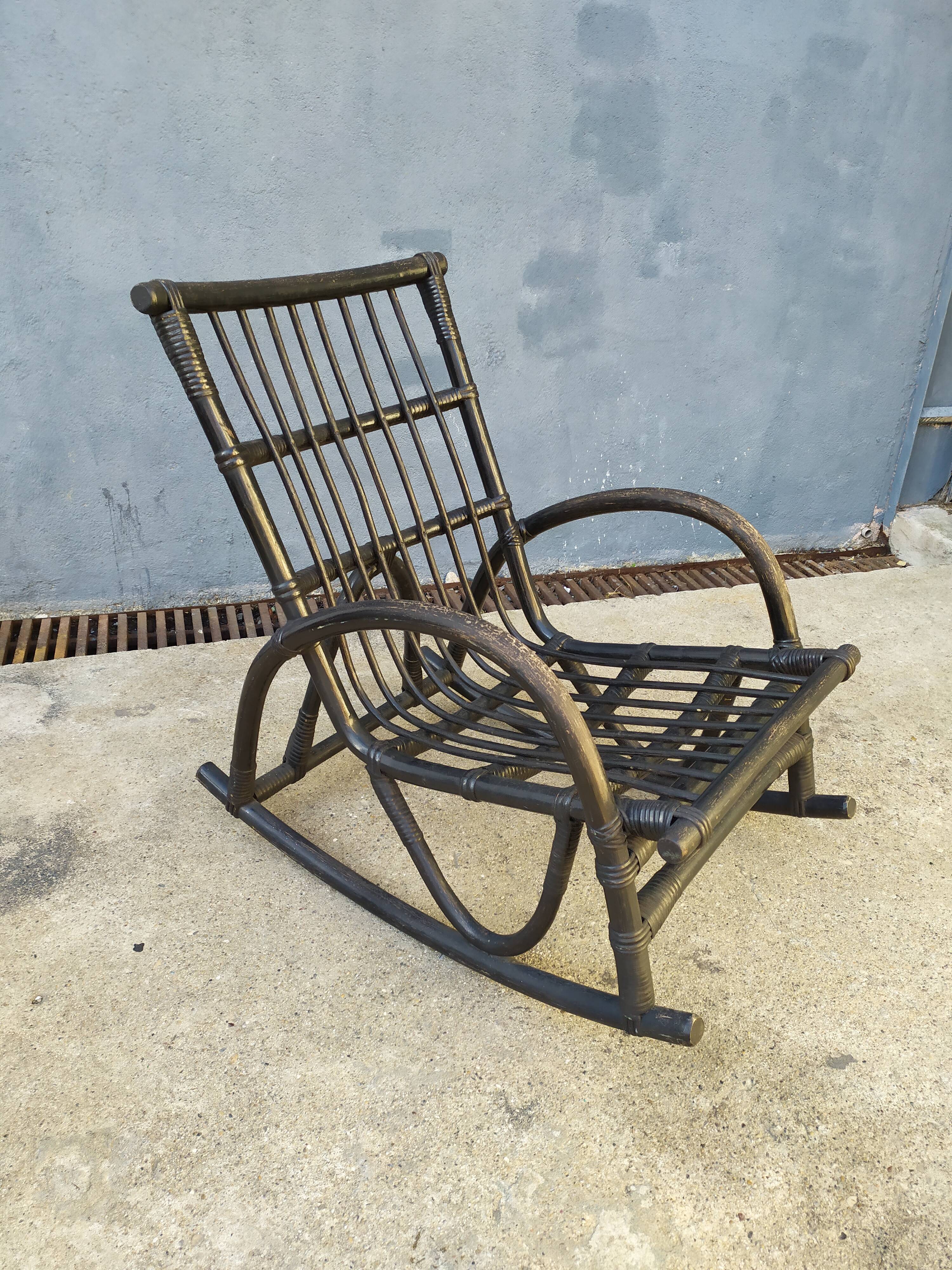 Rocking-chair black black vintage