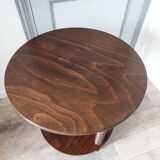 Turned wooden side table