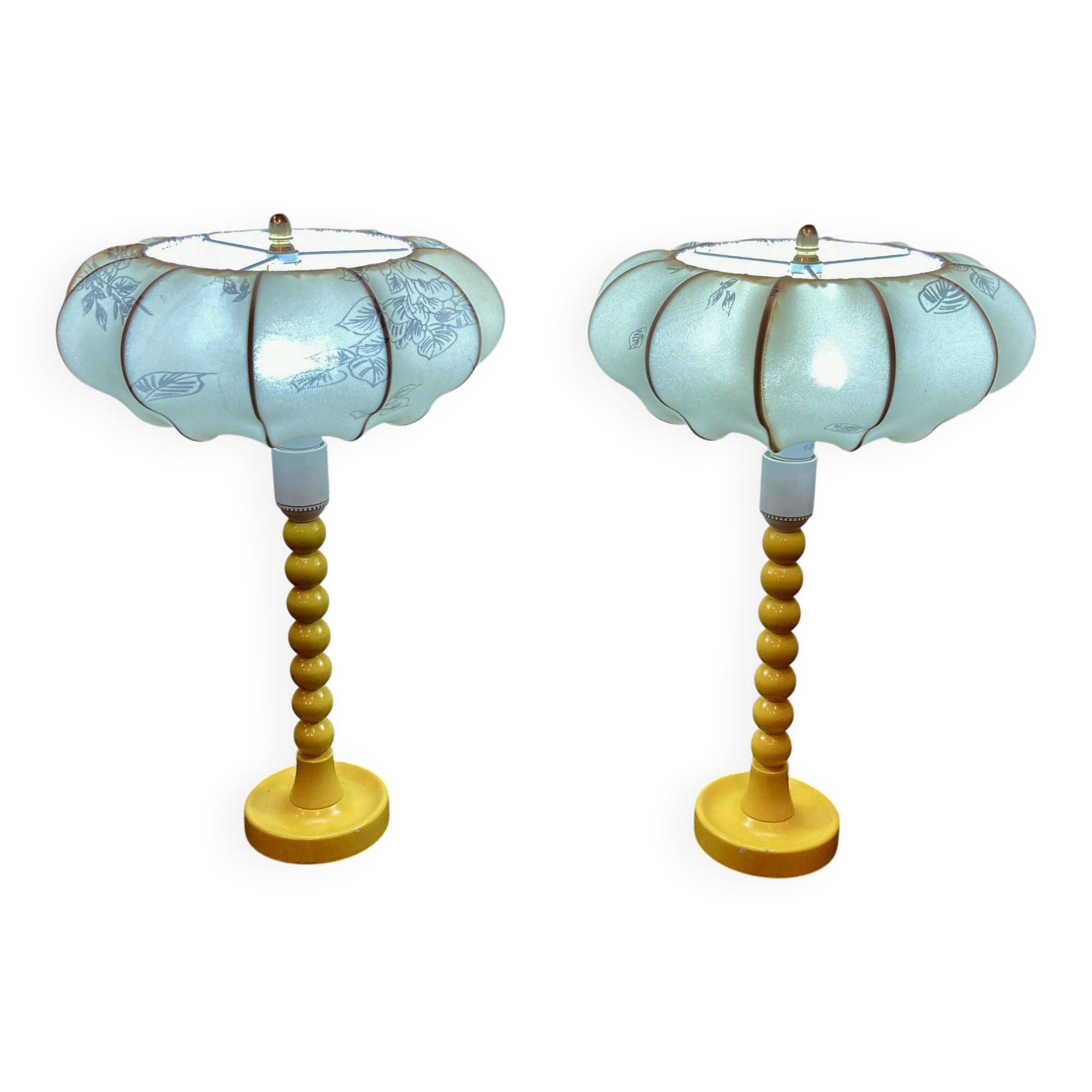 Paire de grandes lampes design 1960.