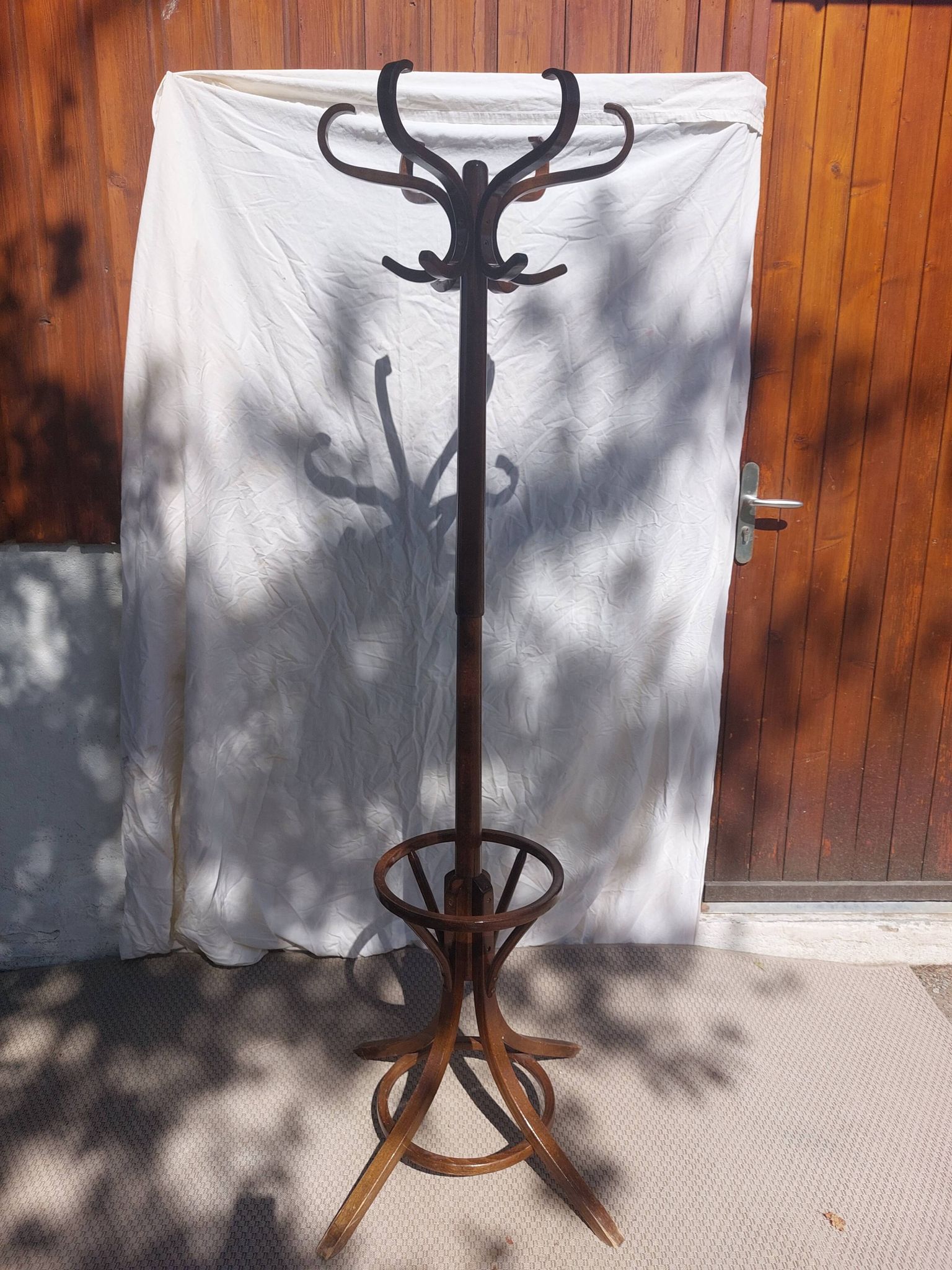 wooden parrot coat rack, bistro, vintage