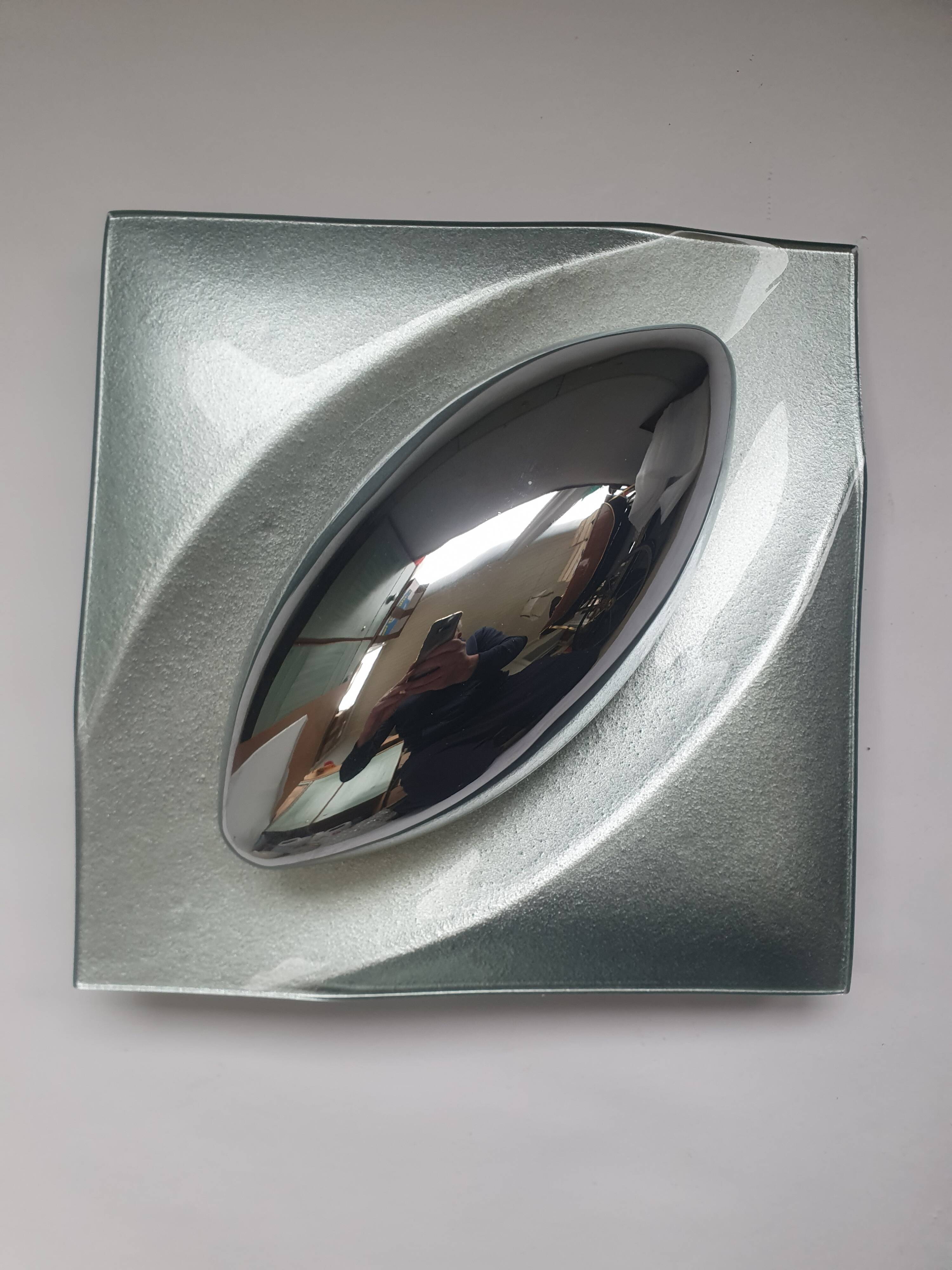 Pair of futuristic UFO wall lights