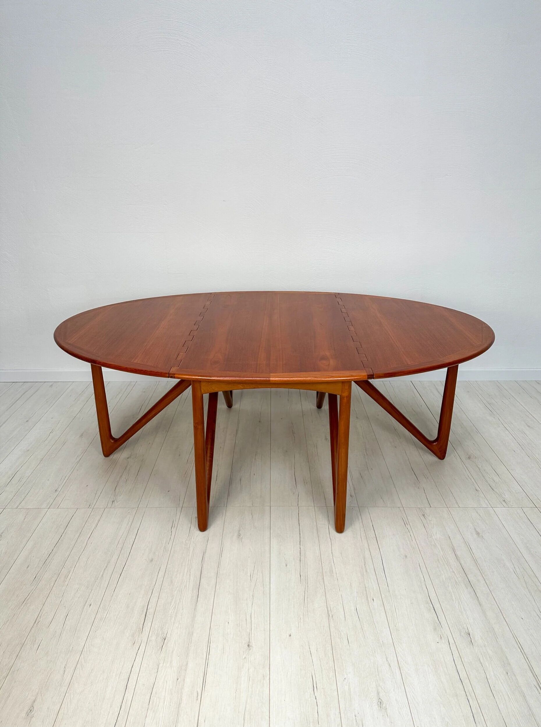 1960s Vintage Gate-leg Teak Danish Dining Table by Niels Koefoed