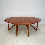1960s Vintage Gate-leg Teak Danish Dining Table by Niels Koefoed