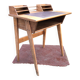 Vintage oak compass leg desk.
