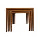 Ensemble de 3 tables gigognes en chêne massif / Henry Walter Klein pour Bramin / 1970